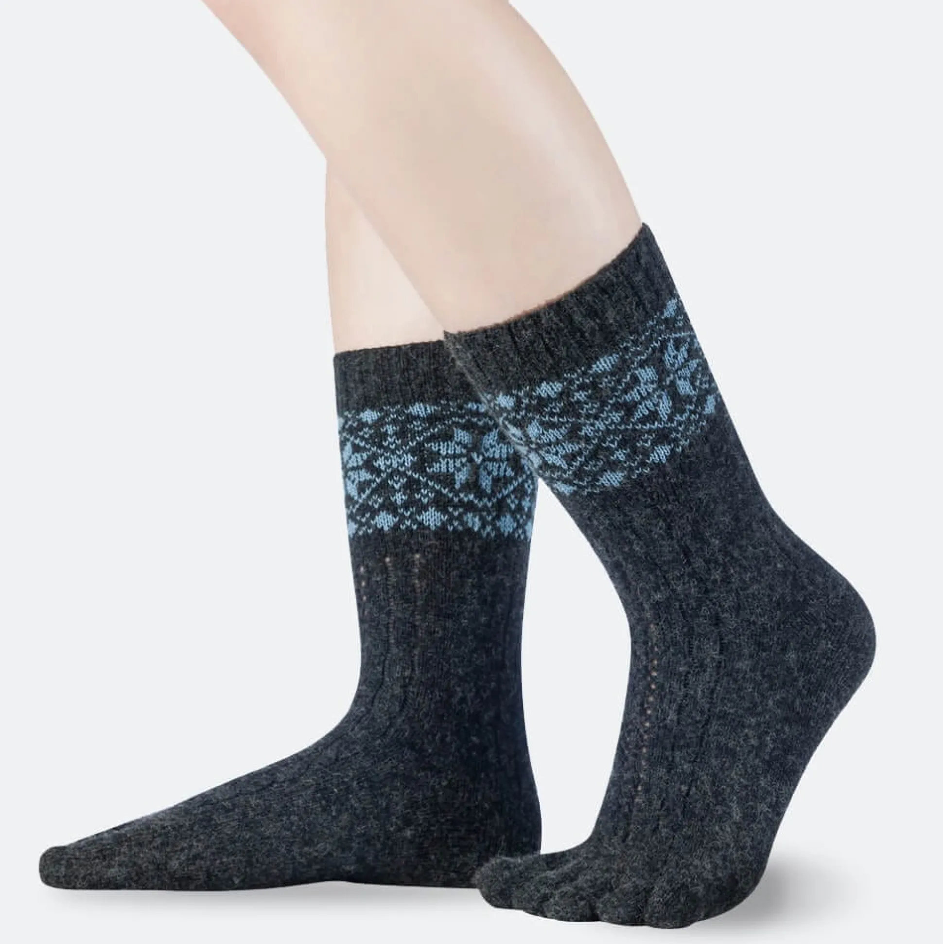 Snowflakes toe socks
